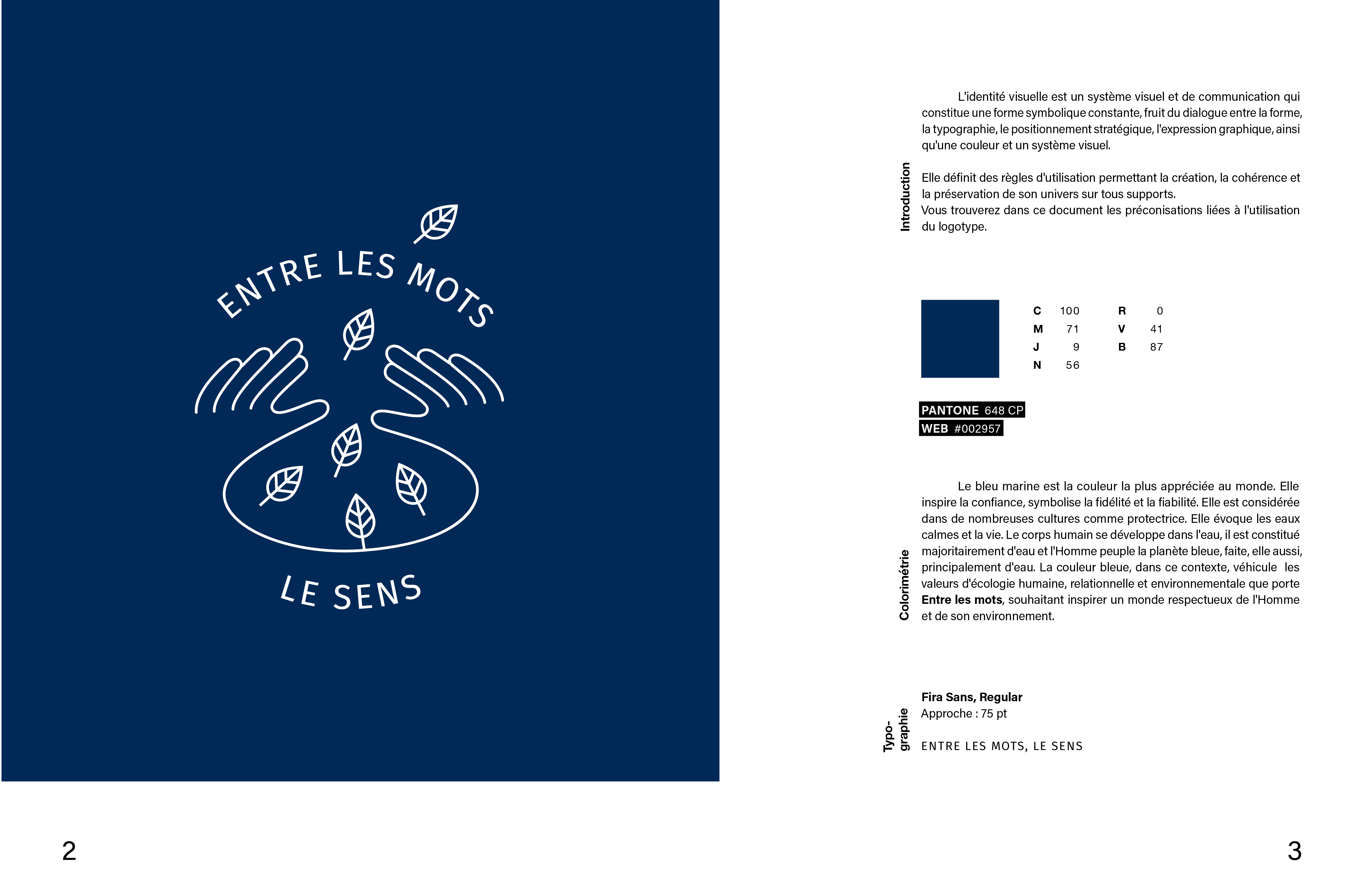 Logo, identité visuelle, création graphique pour Entre les Mots, Nouvelle Aquitaine